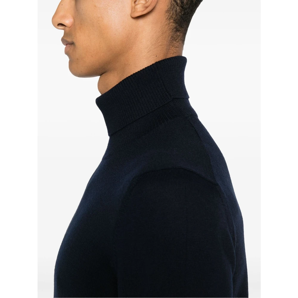Fay Navy Blauwe Wollen Trui Blue Heren