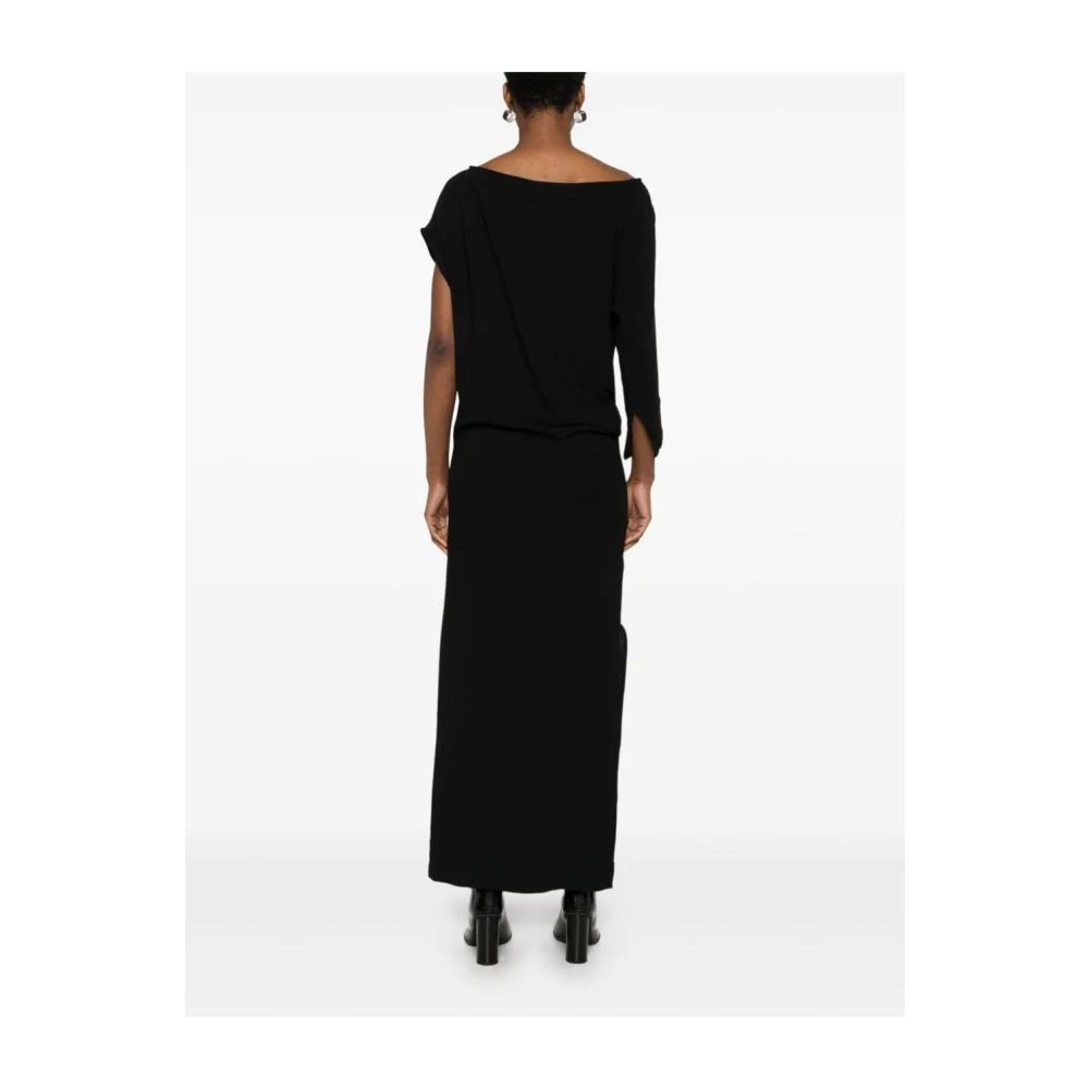 Birgitte Herskind Zwarte Asymmetrische Off-Shoulder Jurk Black Dames