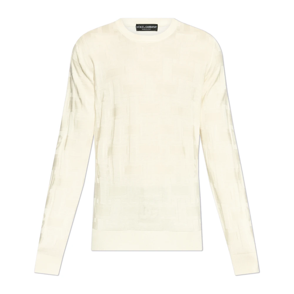 Dolce & Gabbana Trui met monogram Beige Heren