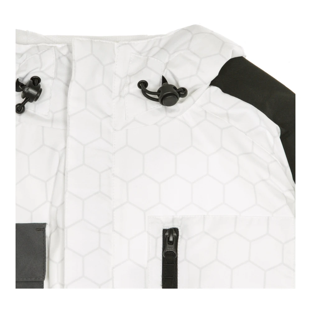 Dolly Noire Soldier Full Zip Windbreaker Jas White Heren