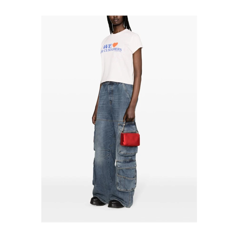 alexander wang Bleach Wash Tee Polos Trendy Style White Dames