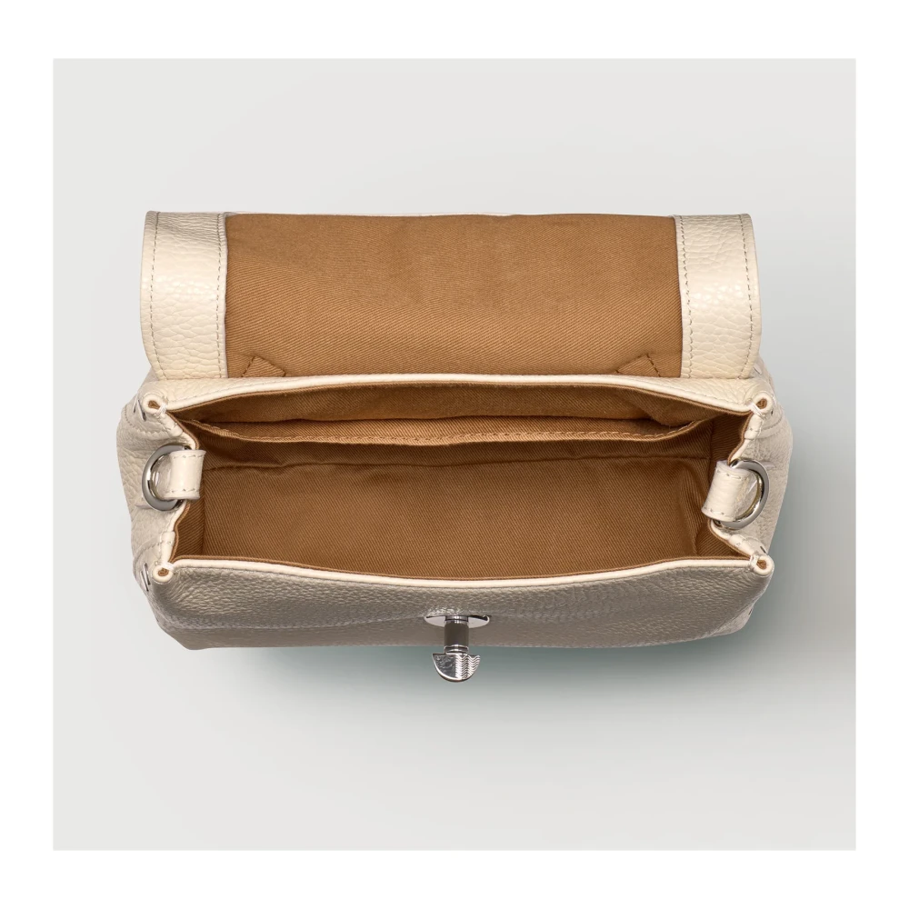 Zanellato Iconische leren schoudertas Beige Dames