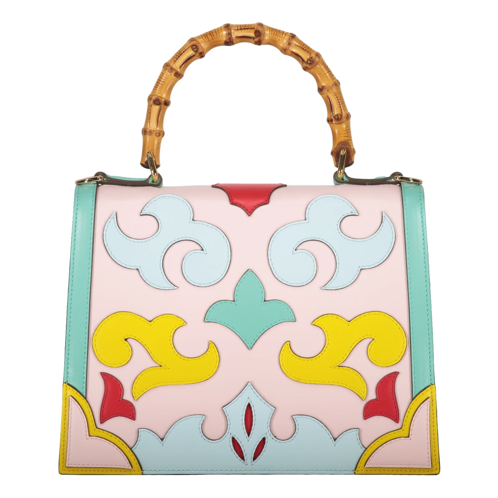 Casablanca Bamboe Handvat Leren Handtas Multicolor Dames