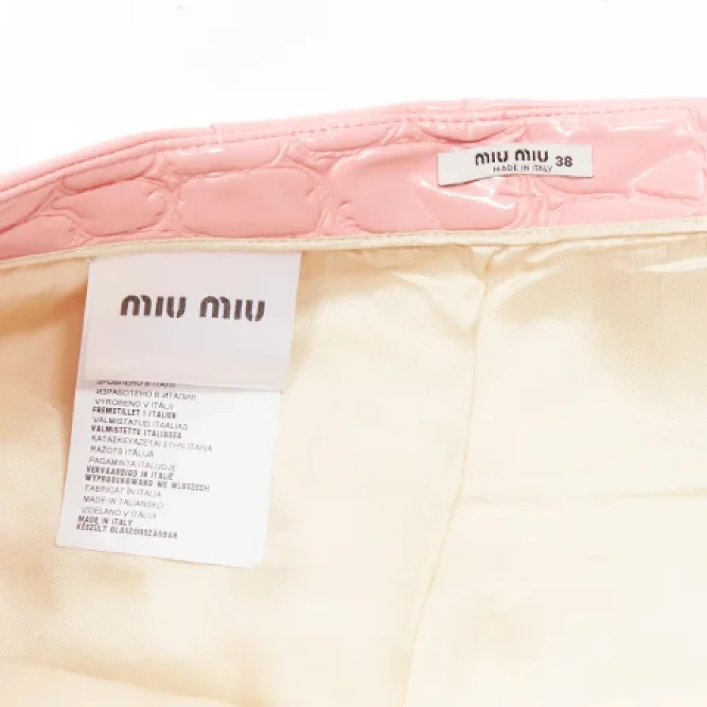 Miu Pre-owned Polyester bottoms Pink Dames