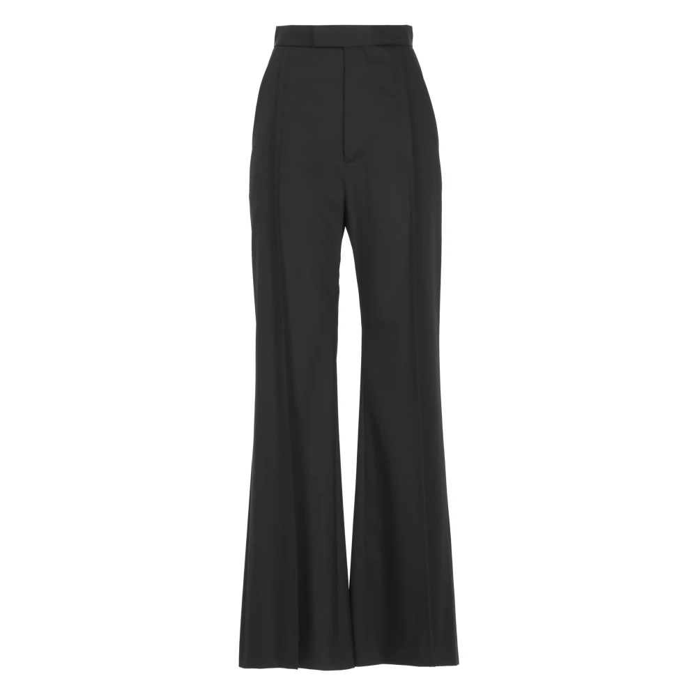 Vivienne Westwood Women's Black Wide Trousers, M, Wool Flared Trousers