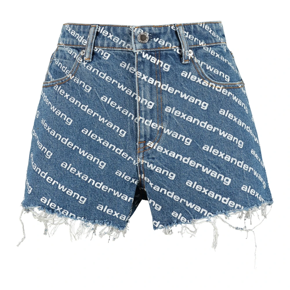 Alexander Wang Women's Blue Denim Shorts, W26, Bite Denim Shorts