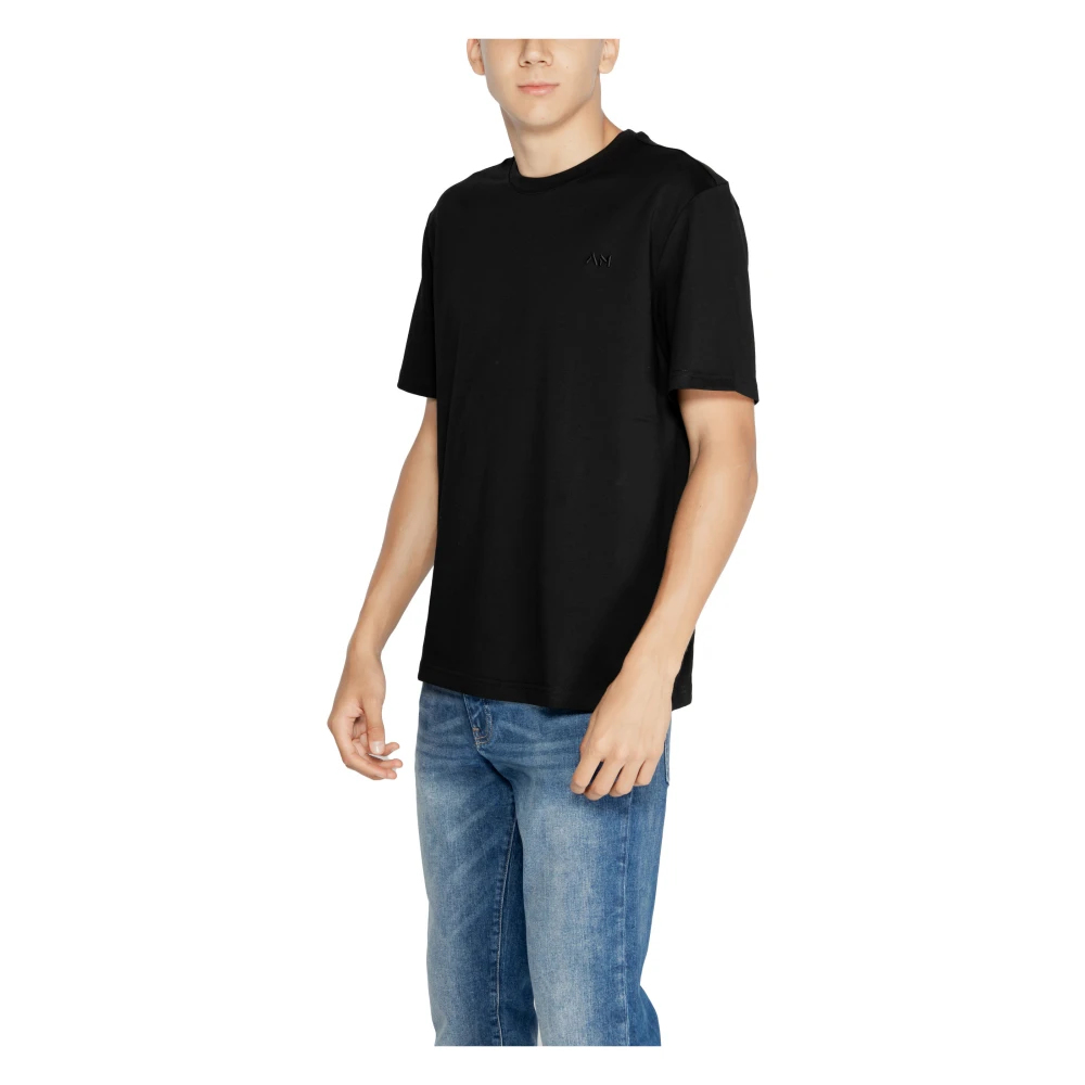 Antony Morato Zwarte Katoenen T-shirt Ronde Halslijn Black Heren