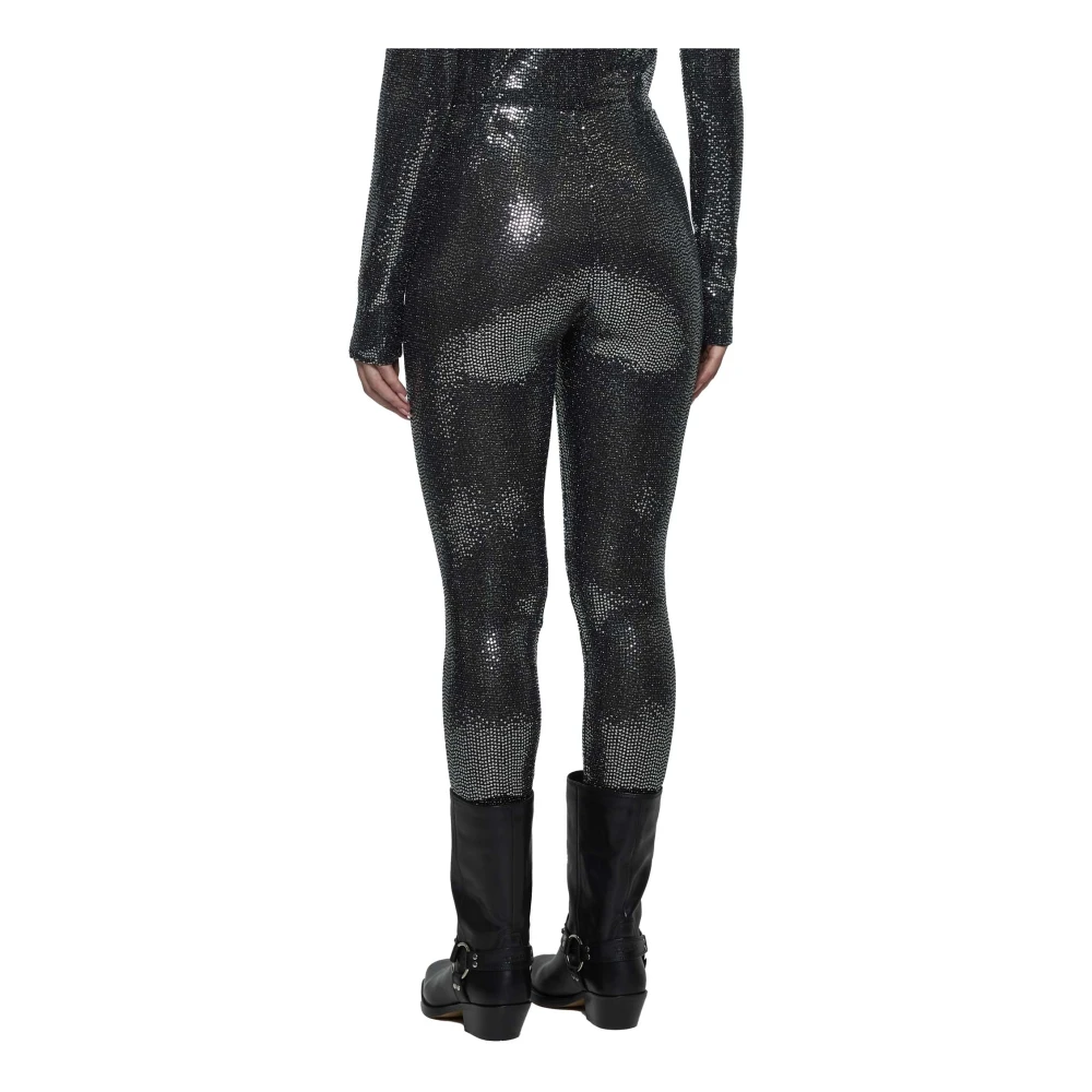 Isabel marant Zwarte Mesh Versierde Broek Black Dames