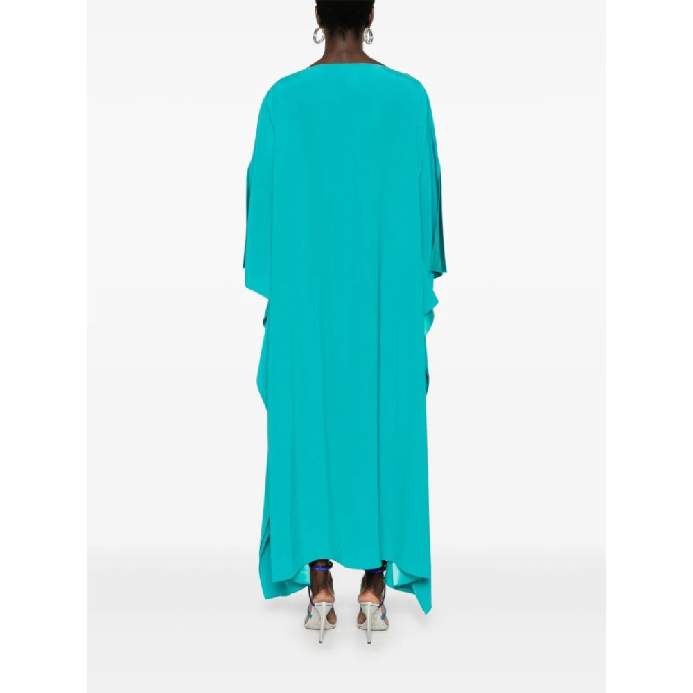 Gianluca Capannolo Blauwe Boothals Kaftan Jurk Blue Dames