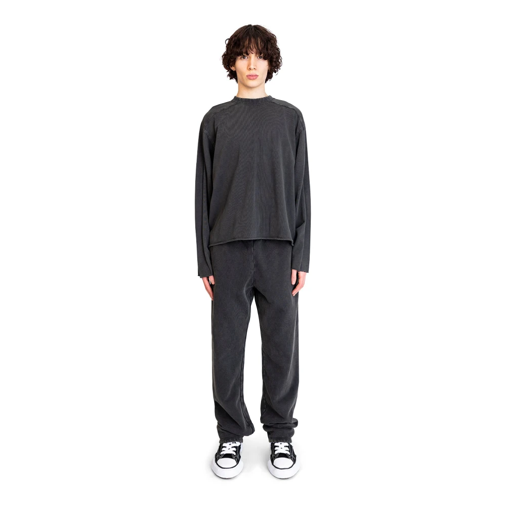 Entire Studios Zwart Gewassen Longsleeve Tee Black Heren