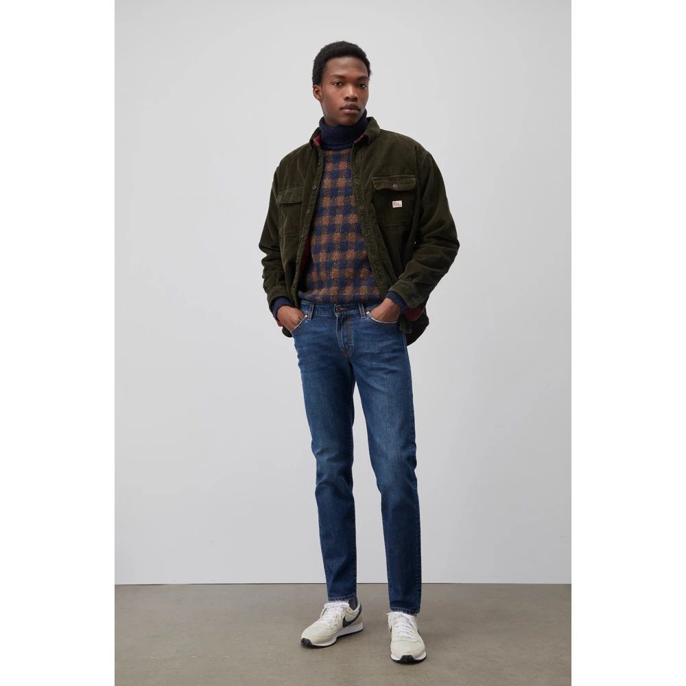 Roy Roger's Donkere wassing slim fit denim jeans Blue Heren