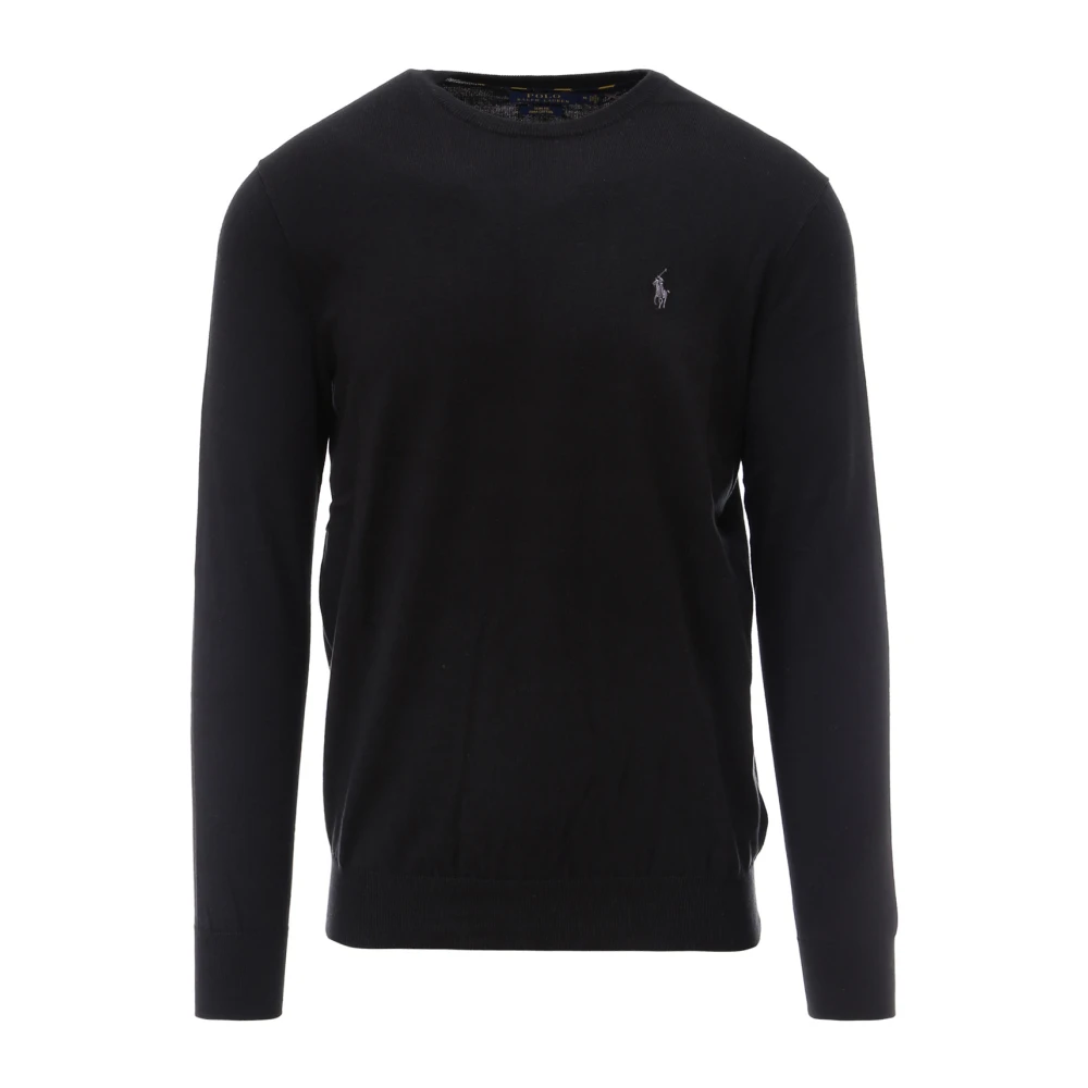 Polo Ralph Lauren Zwarte Katoenen Trui met Ronde Hals Black Heren
