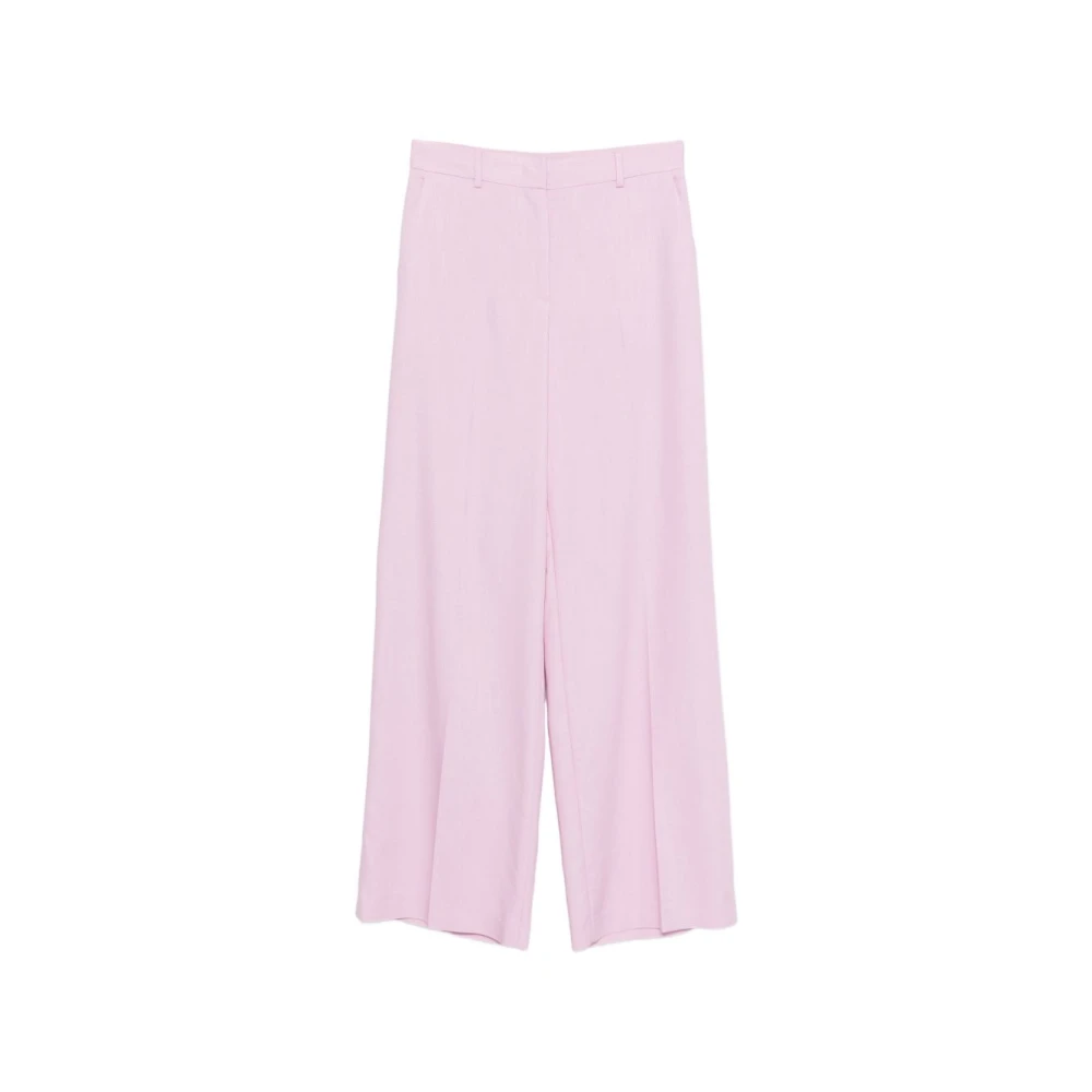 Msgm Women's Pink Wide Trousers, M, Wide Trousers