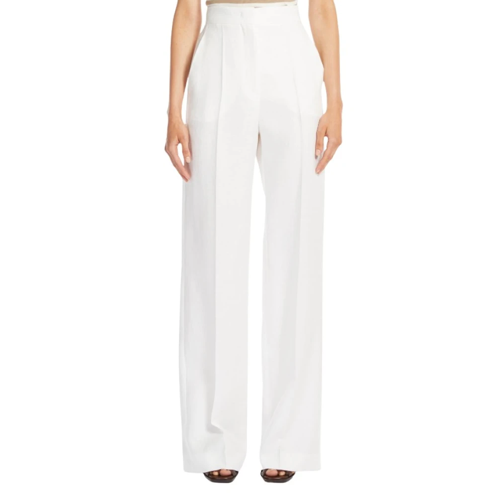 Max Mara Elegante Broeken voor Vrouwen White Dames