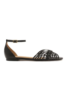 Platta sandaler med inbyggd klack
