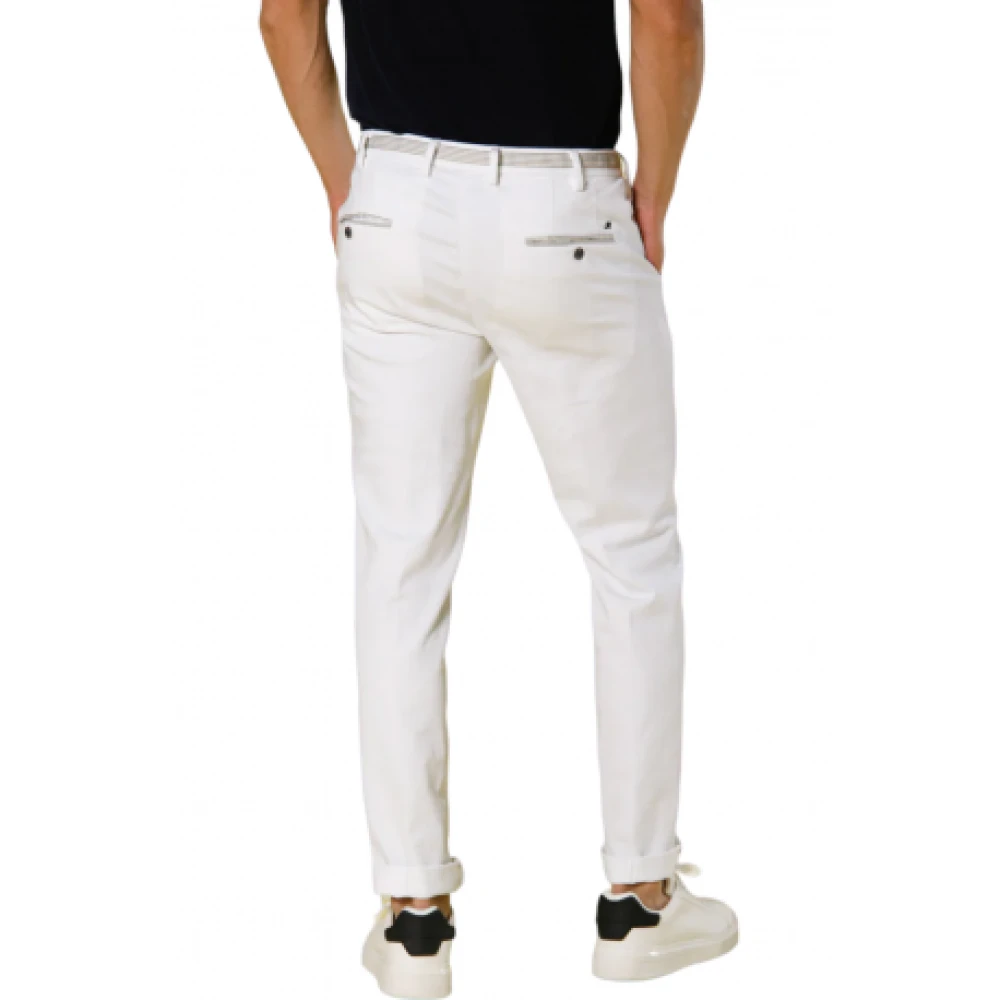 Mason's Witte Jersey Chino Jogger Broek Torino Golf White Heren
