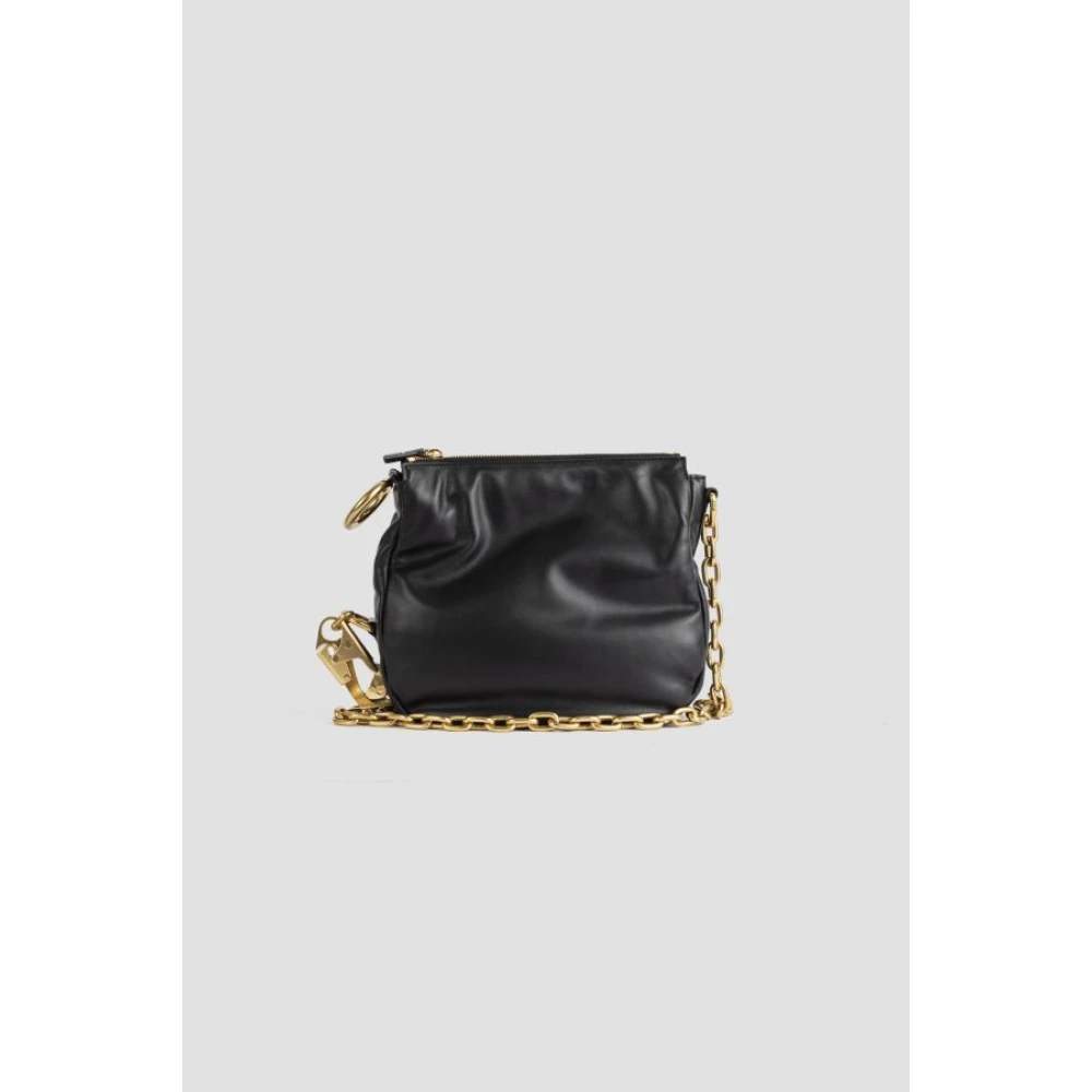 Burberry Zwarte leren Knight schoudertas Black Dames