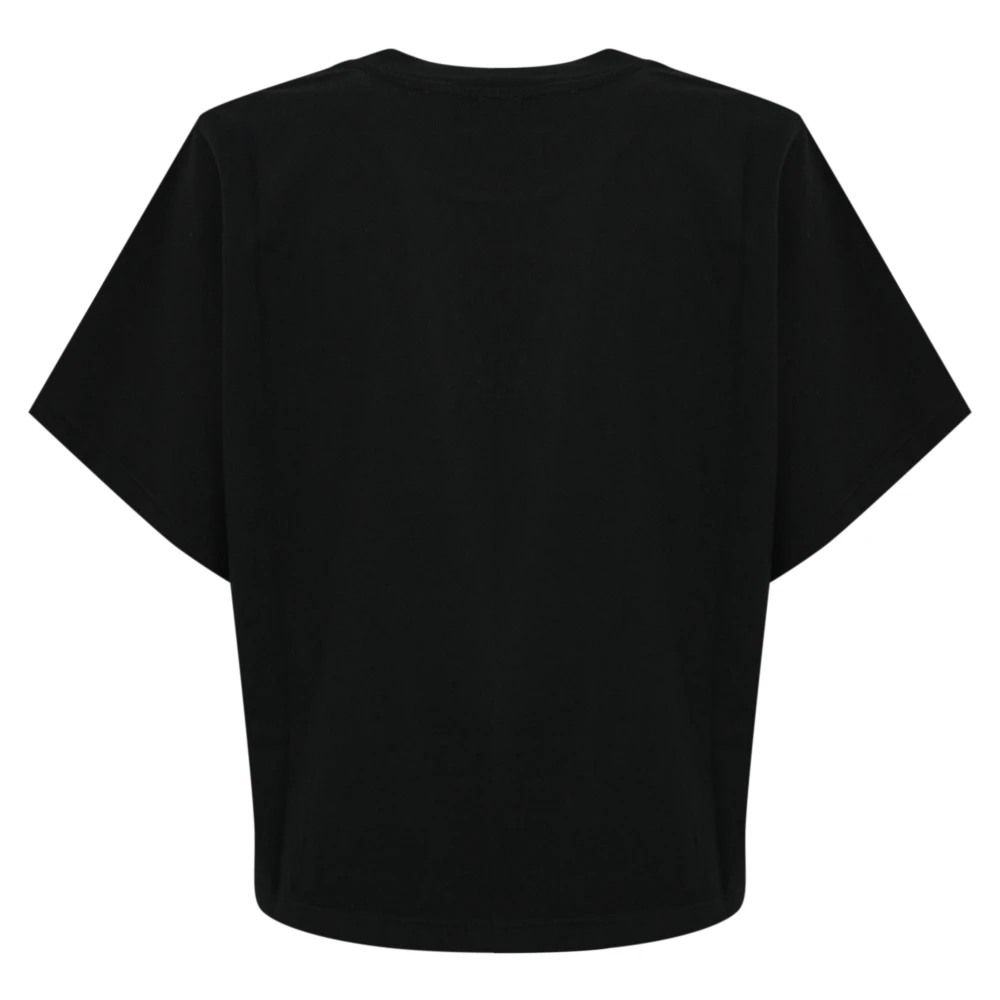 pinko Zwarte Katoenen Korte Mouw Sweater Black Dames