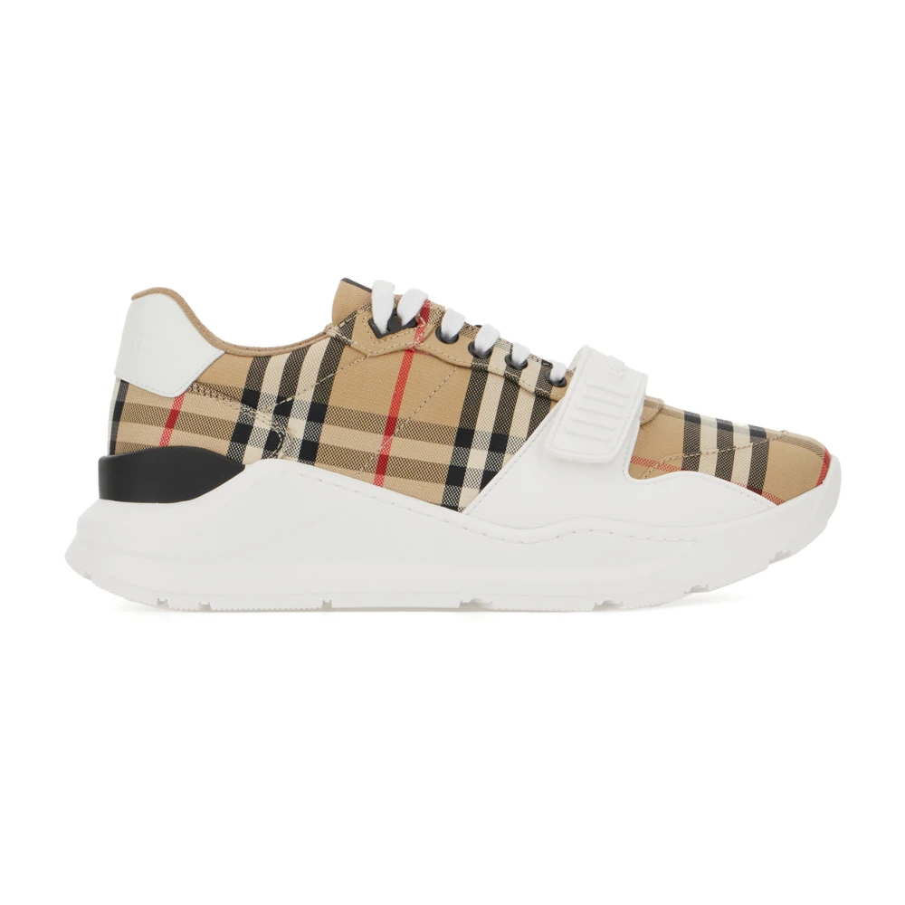 Burberry Men's Beige Sneakers,, Casual Trainers For Everyday Wear Size 9 Uk