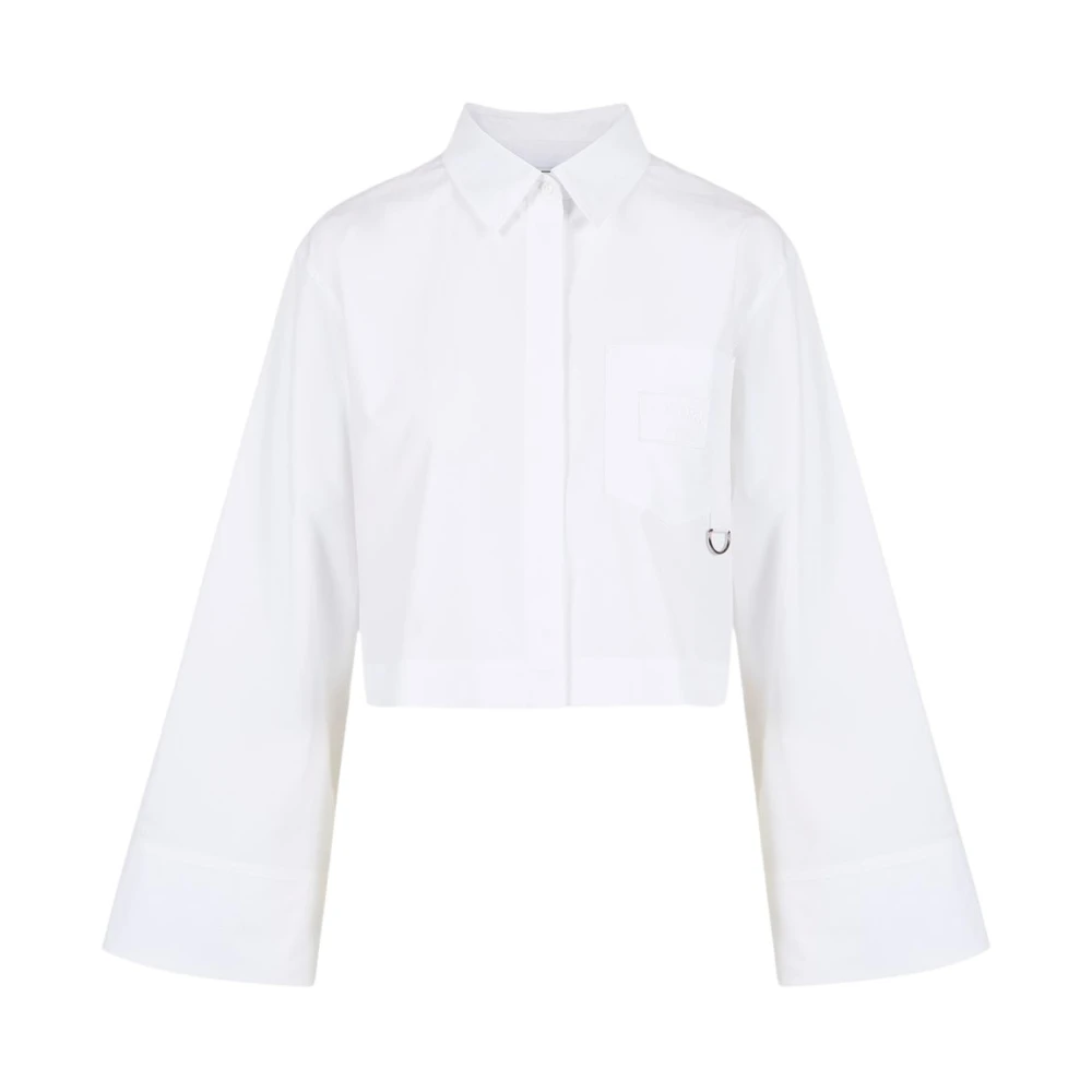 Iceberg Eco-Poplin Flared Sleeve Shirt White Dames