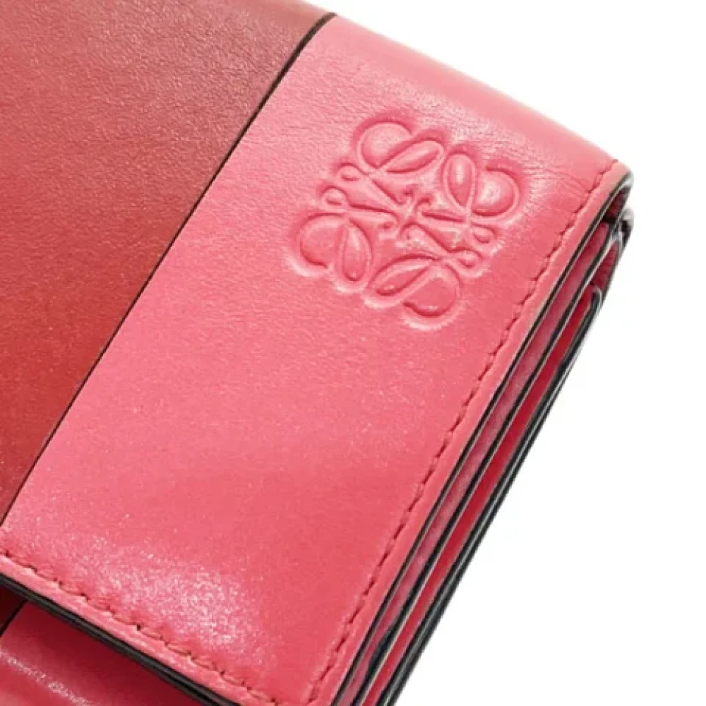Loewe Pre-owned Leather wallets Pink Dames