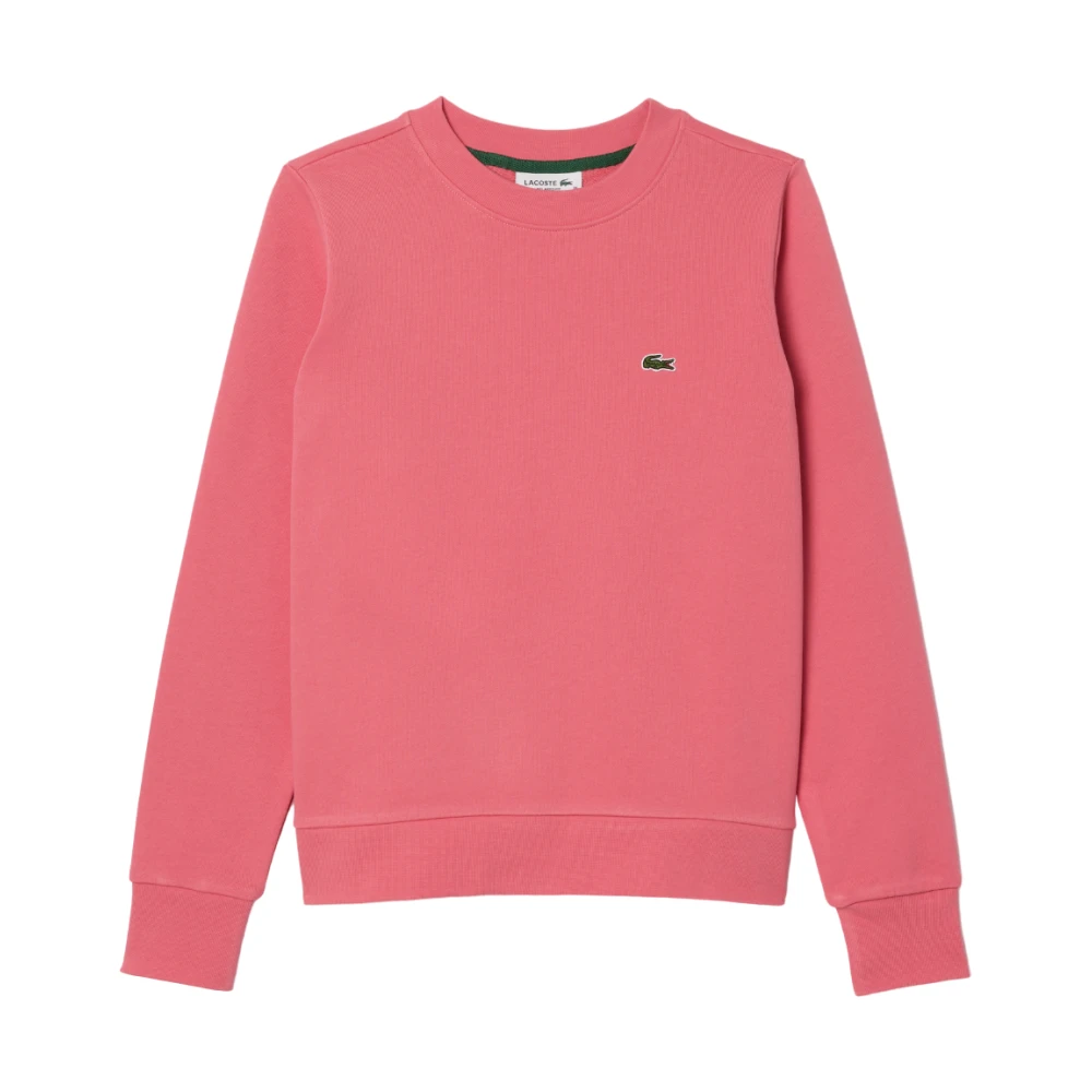 Lacoste Roze Sweater Klassiek Krokodil Borduurwerk Pink Dames