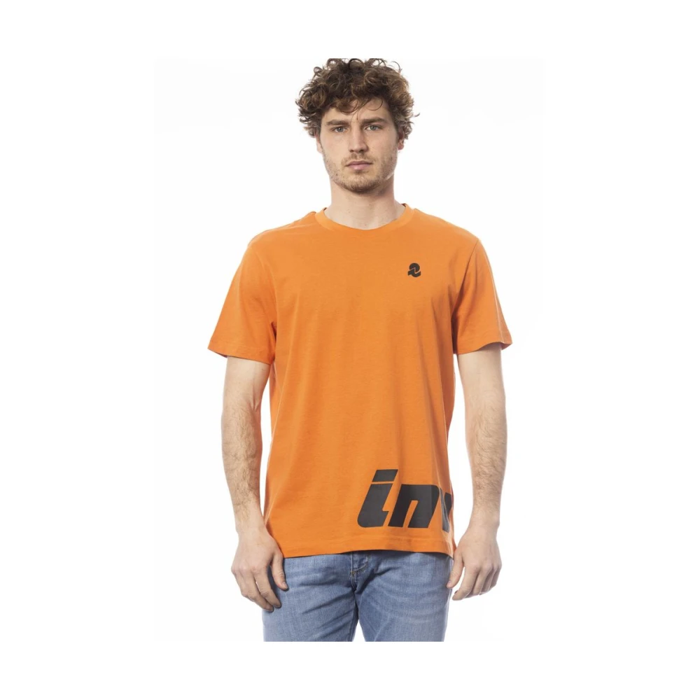 Oransje Logo Print T-skjorte