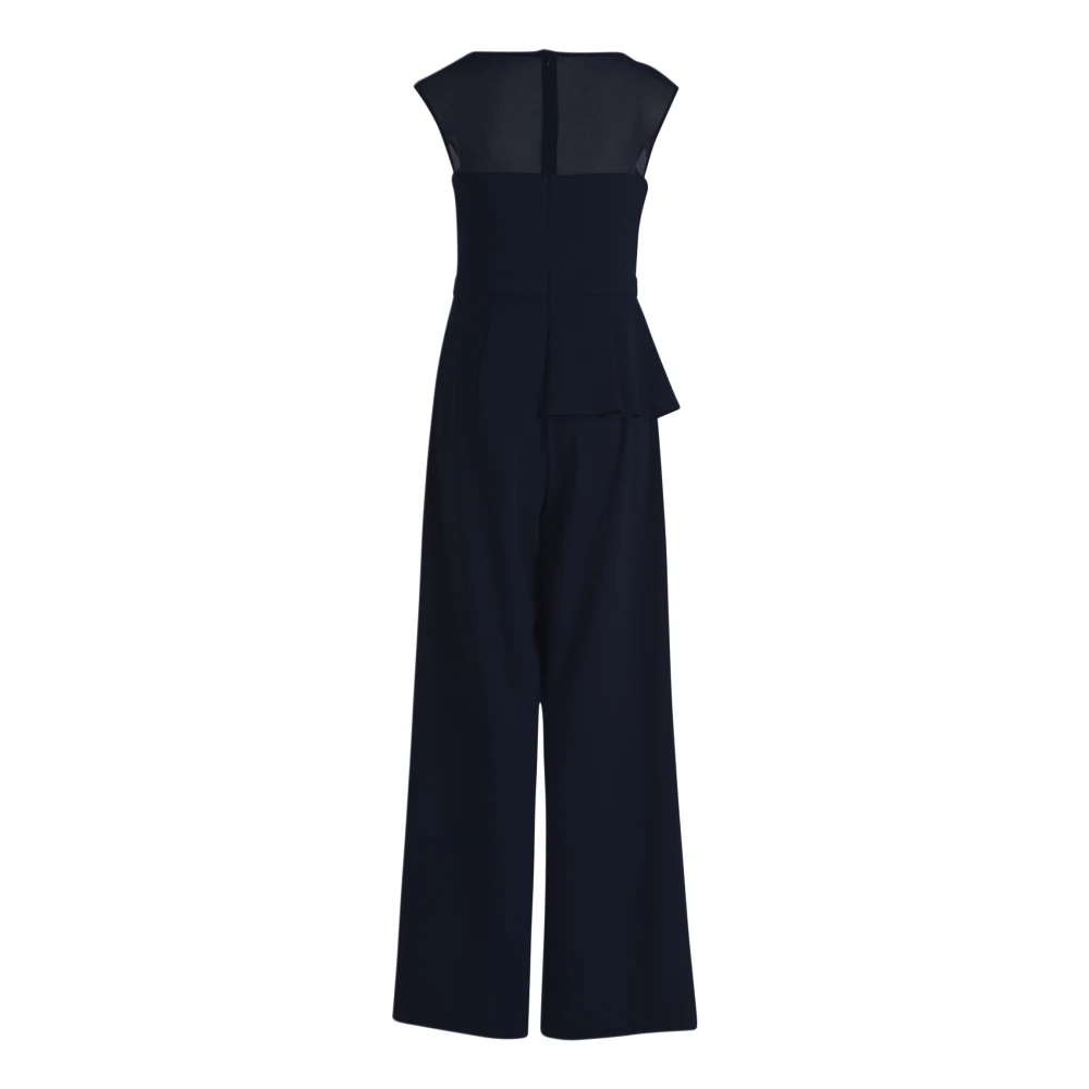Vera Mont Mouwloze Jumpsuit met Peplum Detail Blue Dames