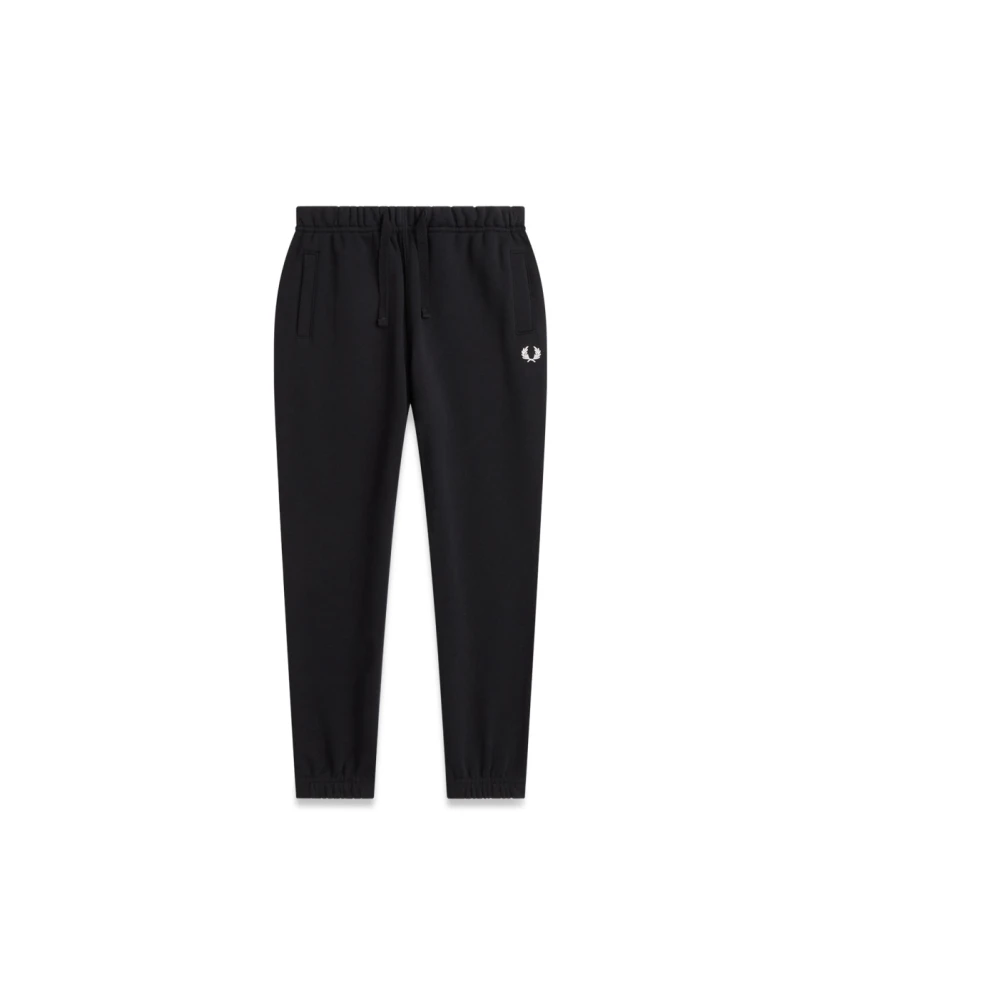 Fred Perry Bomull Barn Sweatpants Loopback Stil Black, Pojke