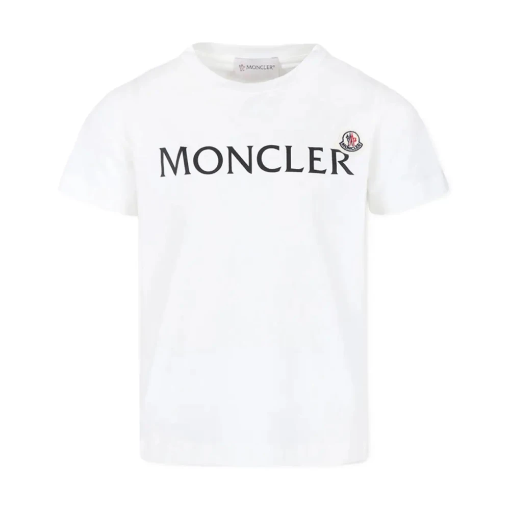 Moncler Enfant White Logo Cotton Jersey T-Shirt Y Size 6 - Mytheresa - Image 3