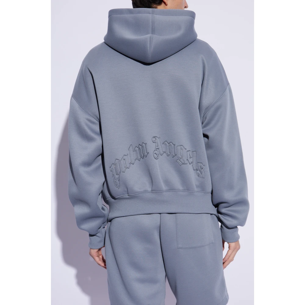 Palm Angels Hoodie Gray Heren