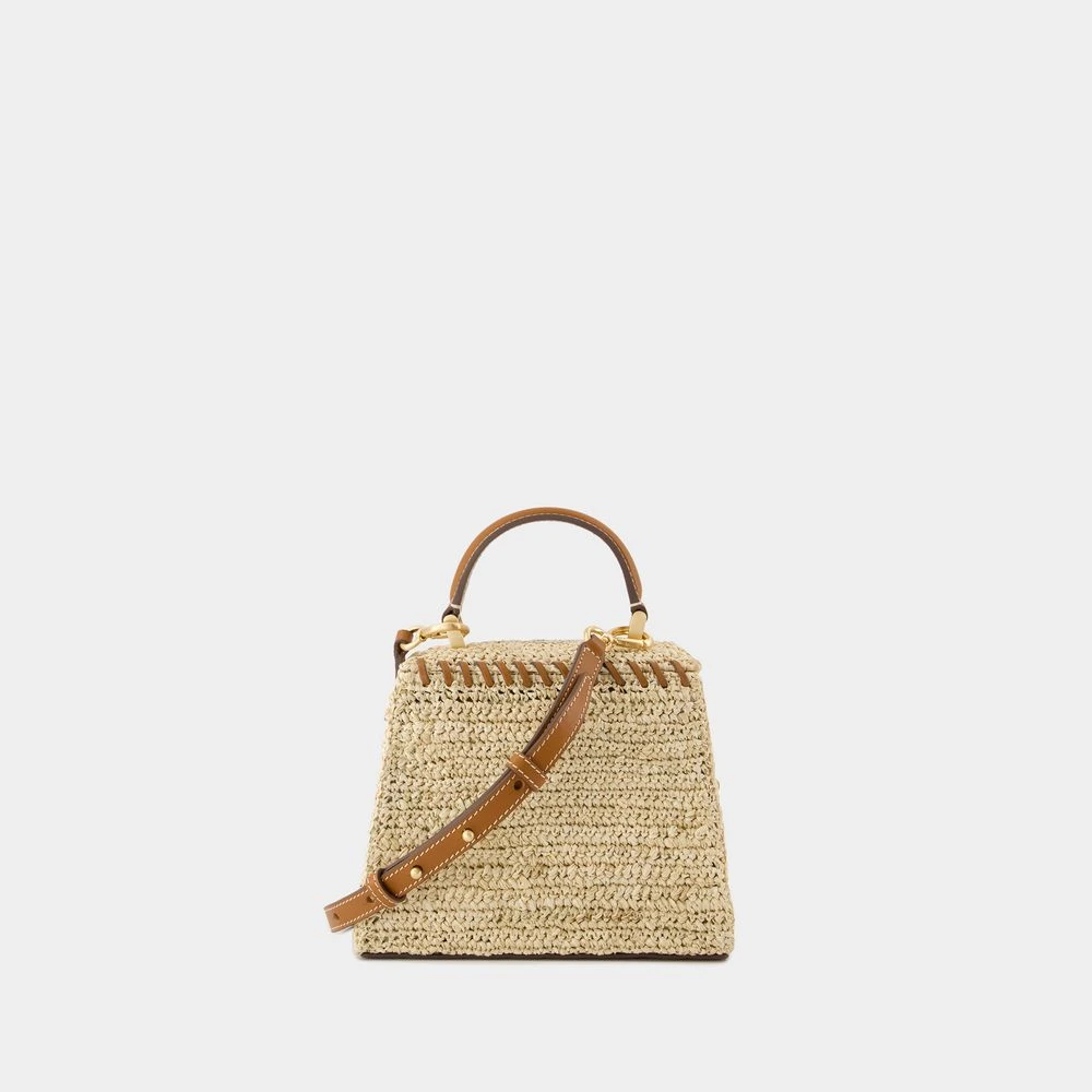 Cult Gaia Beige Raffia Crossbody Tas met Magnetische Sluiting Beige Dames