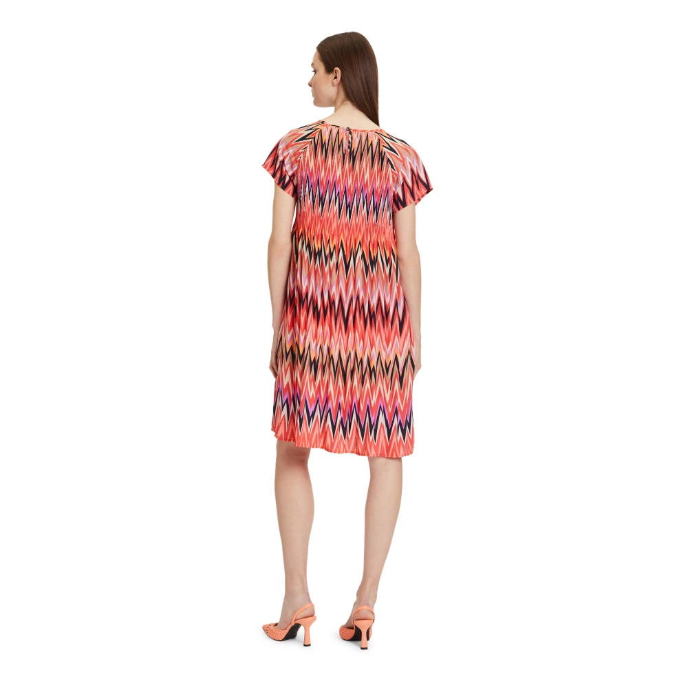 Betty Barclay Jurk met Korte Mouwen en Plooien Multicolor Dames