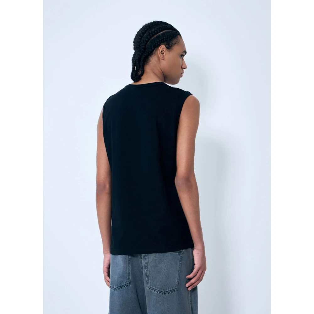 Diesel Logo Plaque Tank Top Black Heren