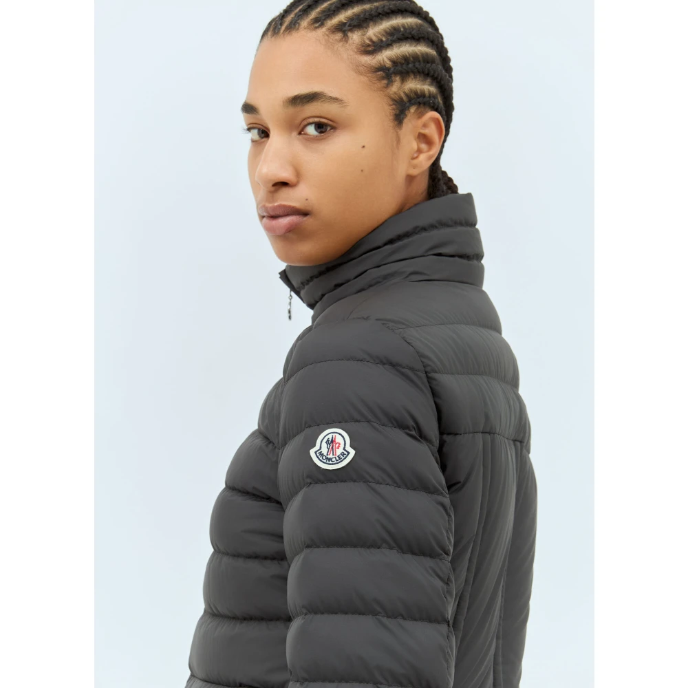 Moncler Gewatteerd Donsjack met Opstaande Kraag Black Dames