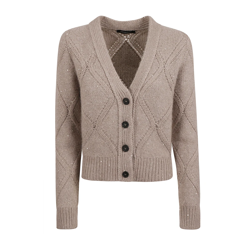 Fabiana Filippi Beige Truien voor Vrouwen Beige Dames