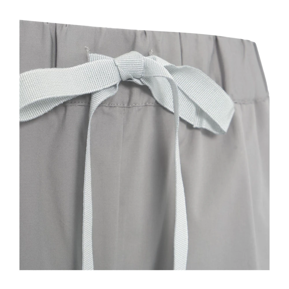 Semicouture Grijze Casual Broek Elastische Taille Taps Toelopend Gray Dames