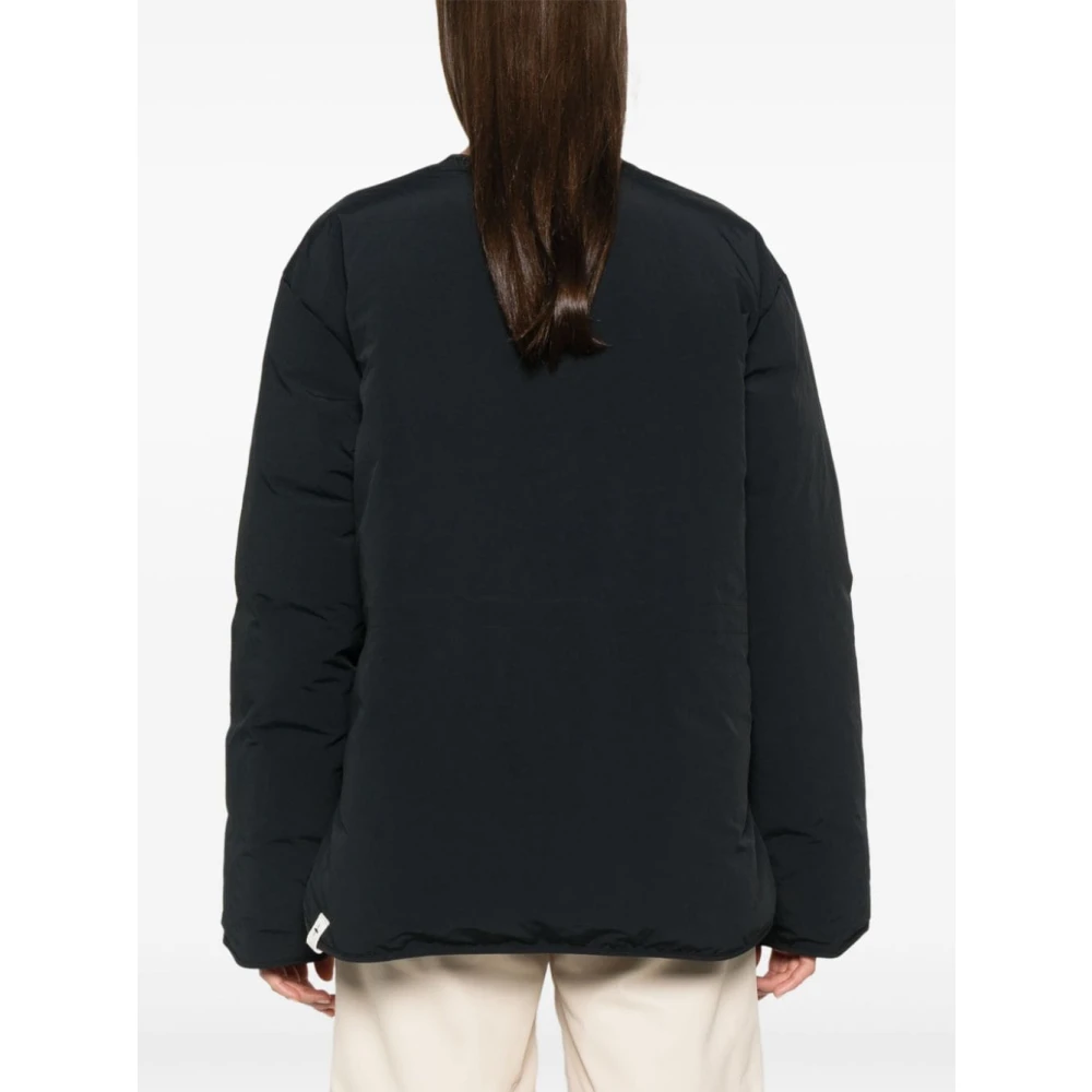 Jil Sander Zwarte Gewatteerde Donsjas Black Dames