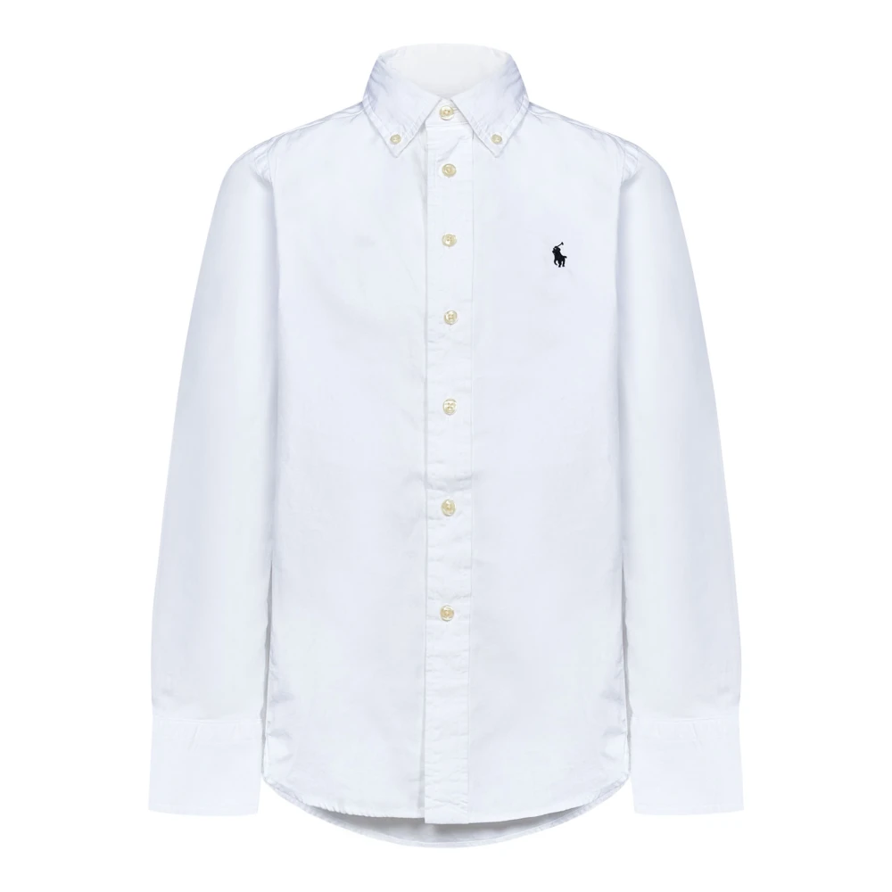 Polo Ralph Lauren Vit Skjorta med Knappar och Pony Brodyr White, Pojke