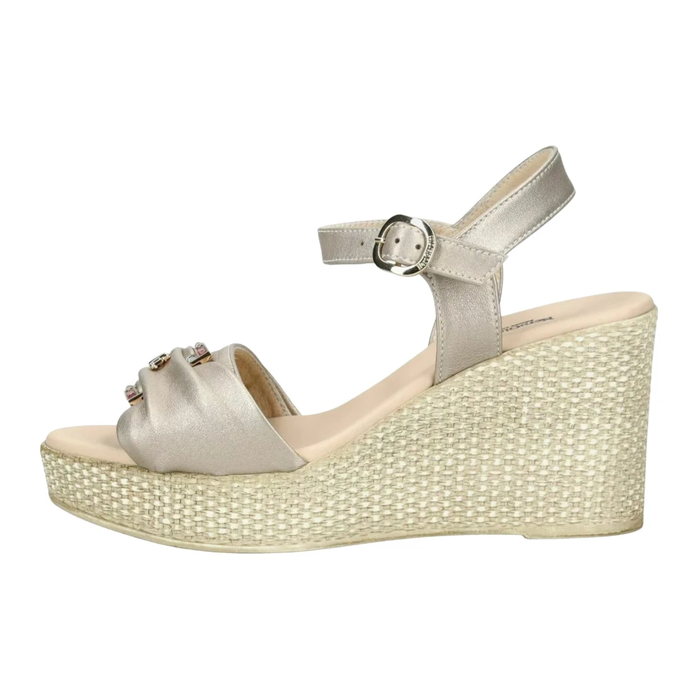Nerogiardini Gray Wedges, Female, 5 Uk, Wedge Sandal
