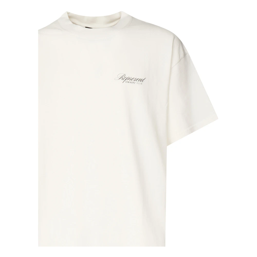 Represent Wit Jersey T-shirt met Logo Print White Heren