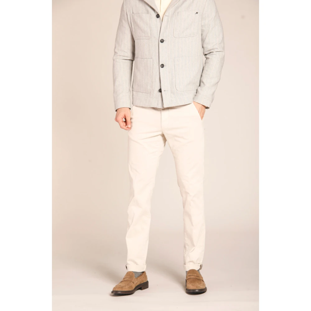 Mason's Slim Fit Gabardine Chino's Stucco Kleur Beige Heren