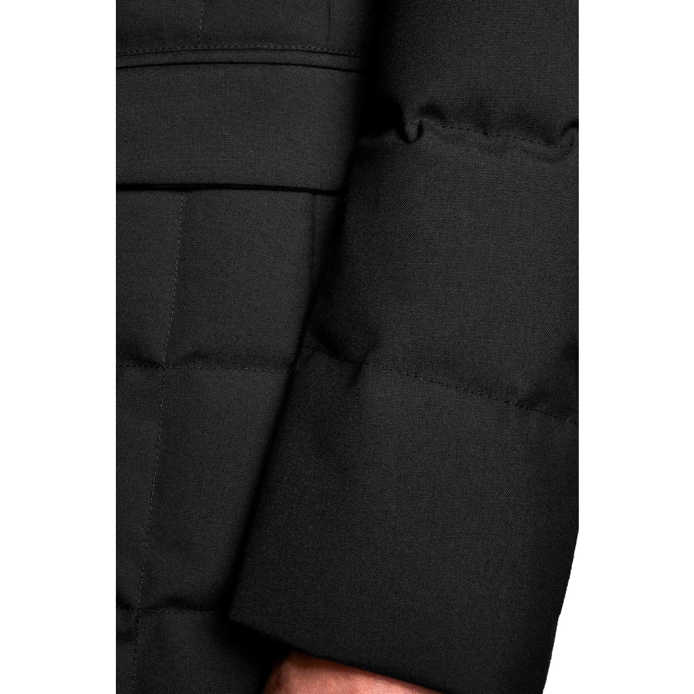 Fay Gewatteerde Geruite Wollen Jas Urban Stijl Black Heren
