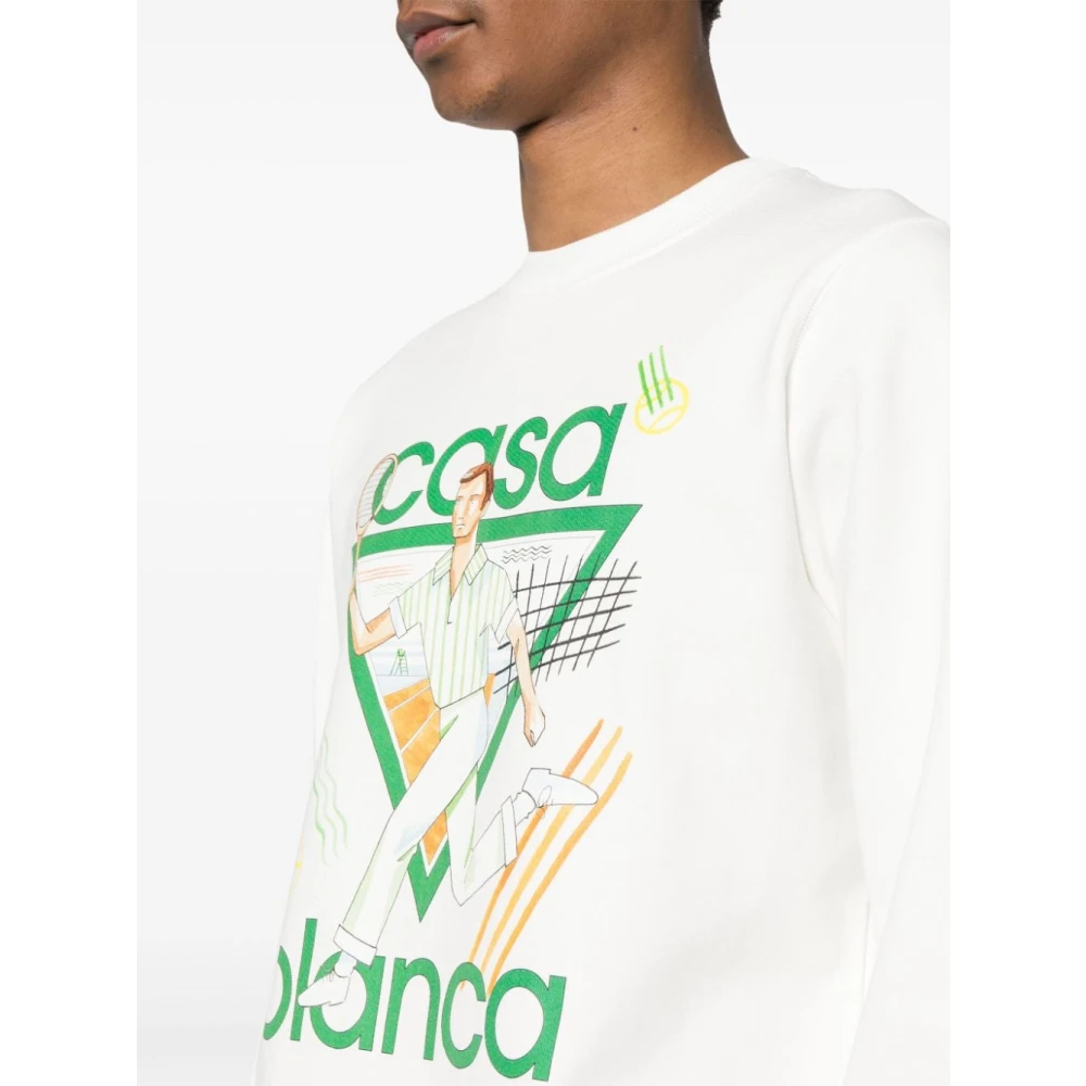Casablanca Witte Biologisch Katoenen Sweatshirt voor Heren White Heren
