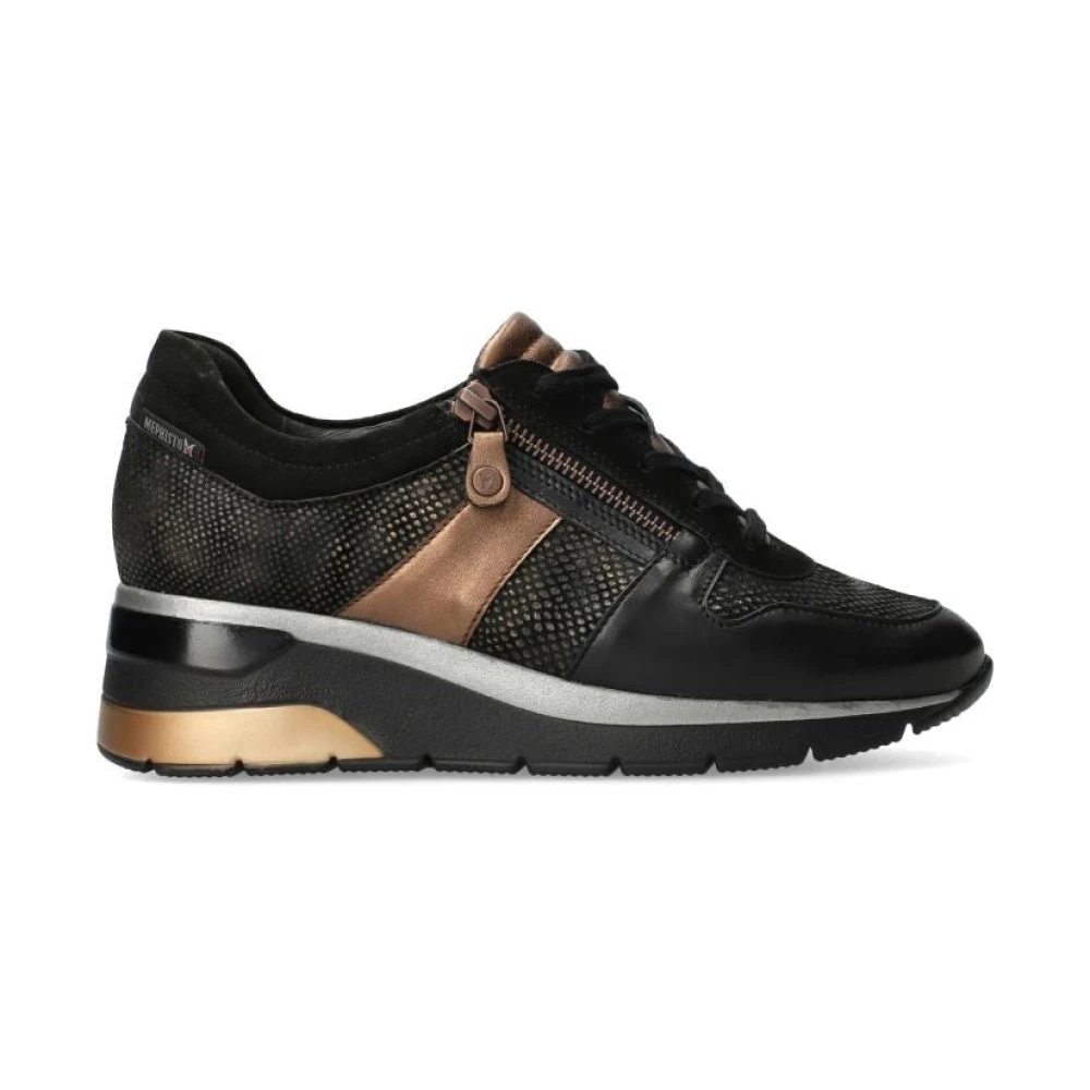 Mephisto Zwarte Elisia Damessneaker Dames Schoenen