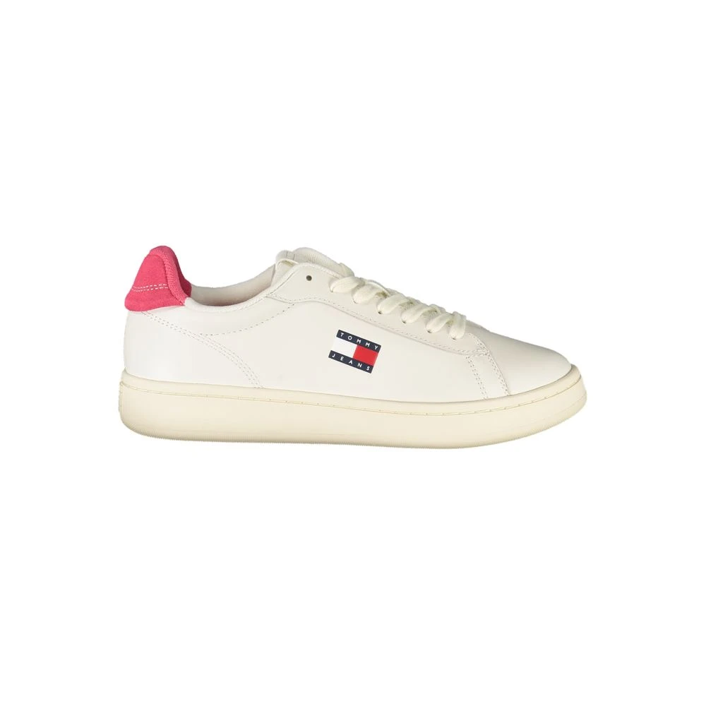 Tommy Hilfiger Women's White Sneakers, 5 Uk, Leather Sneaker Fuchsia