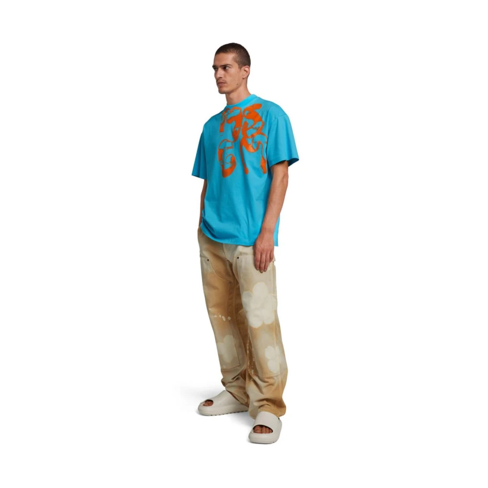 Msgm Katoenen T-shirt Blue Heren