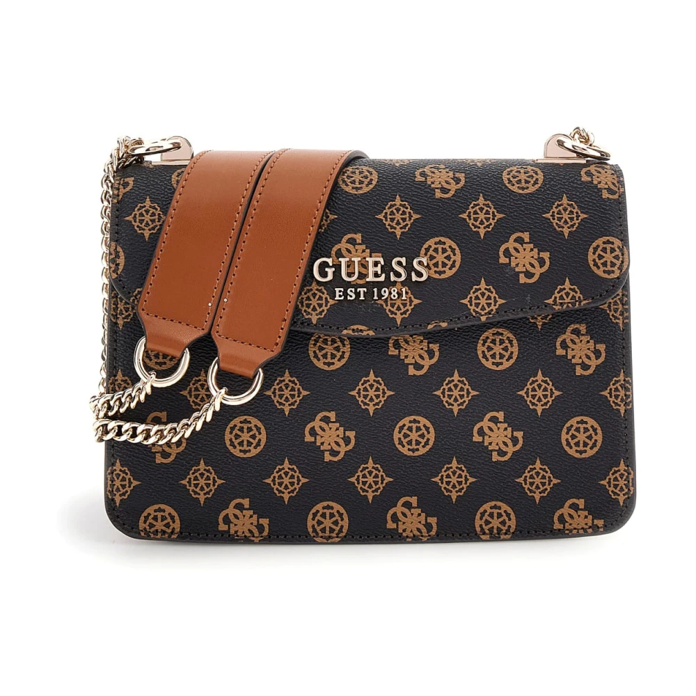 Guess Mini Logo Schoudertas Brown Dames