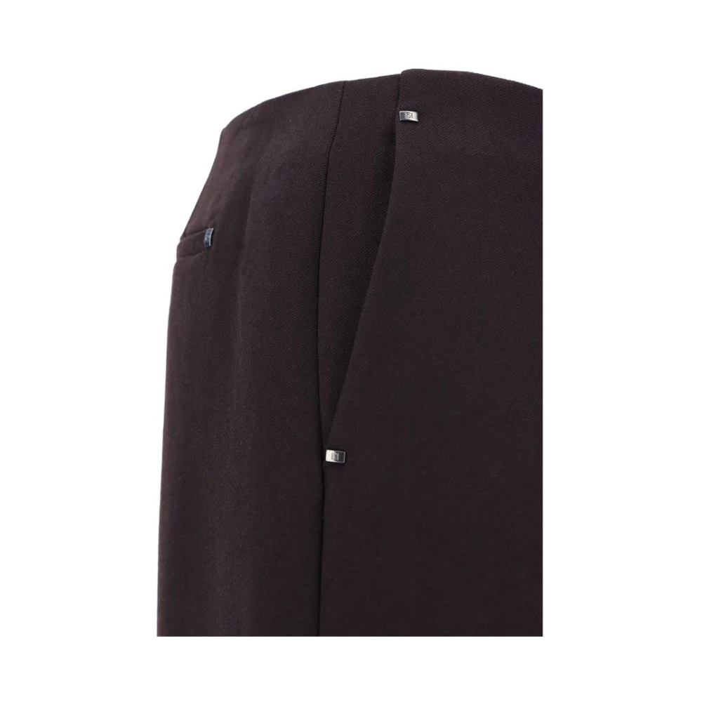 Fendi Wollen broek met knoopsluiting Purple Dames