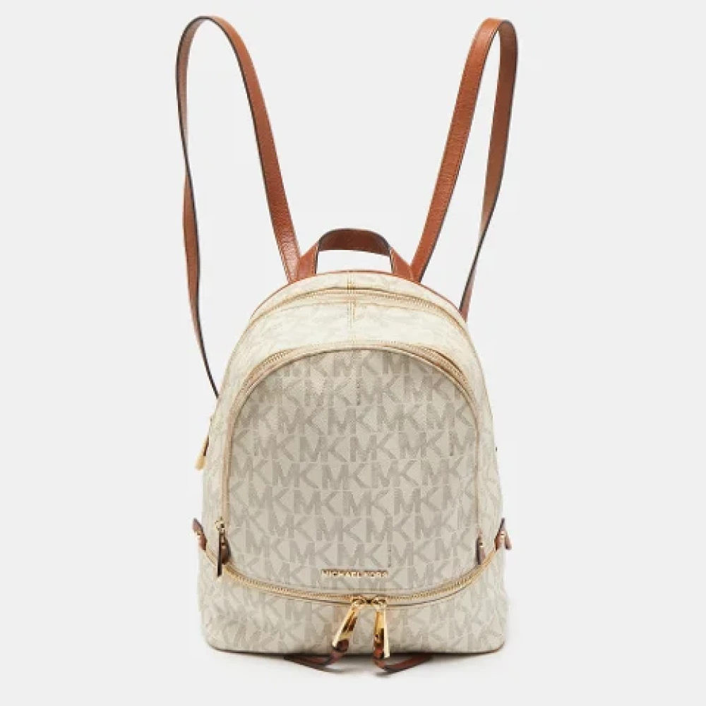 Michael Kors Pre-owned Coated canvas backpacks White Dames